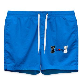 Herzschlag - Badeshorts - Cobalt blue - Vorne - AI Model Male 185 light (185cm)