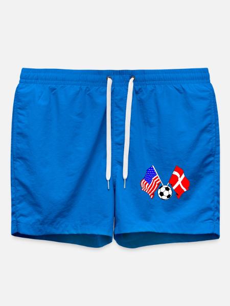 Football Denmark vs USA - Swim Trunks - cobalt blue