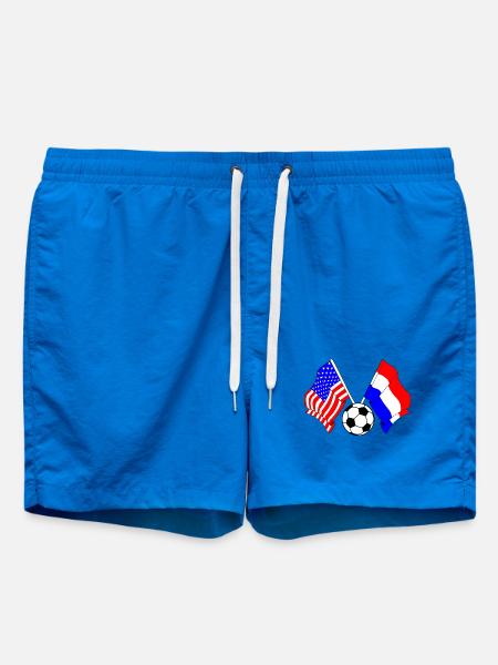 Football Netherlands vs USA - Swim Trunks - cobalt blue