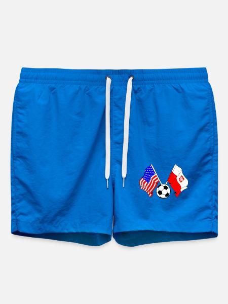 Football Poland vs USA - Swim Trunks - cobalt blue