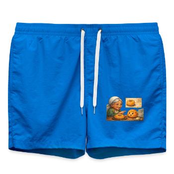Tatarische Babuschka erklärt dem russischen Beljas - Badeshorts - Cobalt blue - Vorne - AI Model Male 185 light (185cm)