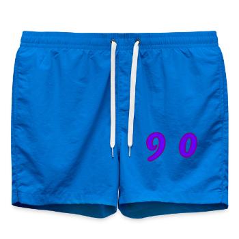 90. 90 ANS. 90e ANNIVERSAIRE. ANNIVERSAIRE 90 ANS. - Short de bain - cobalt blue - Devant - AI Model Male 185 light (185cm)