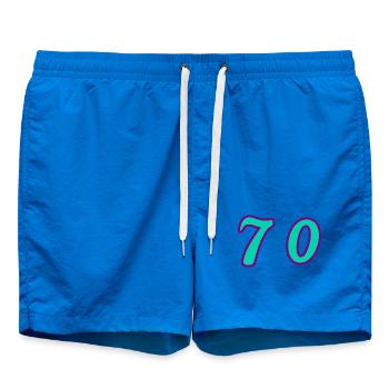 70. 70 JAHRE. 70-JÄHRIGES JUBILÄUM. 70-JÄHRIGES JUBILÄUM. - Badeshorts - Cobalt blue - Vorne - AI Model Male 185 light (185cm)