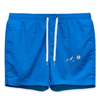 Fahrrad Bergmotiv - Badeshorts - Cobalt blue - Vorne - AI Model Male 185 light (185cm)