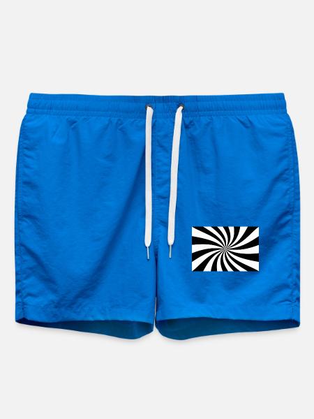 Spirale Noir et Blanc hypnotique - Short de bain - cobalt blue