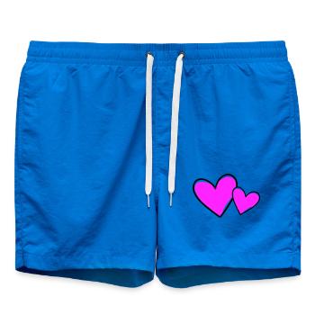 Coeurs Symbole Amour - Short de bain - cobalt blue - Devant - AI Model Male 185 light (185cm)