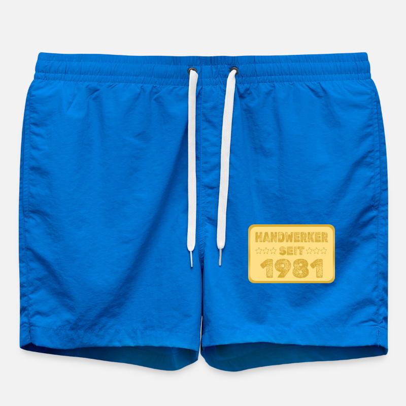 1981 - Swim Trunks - cobalt blue