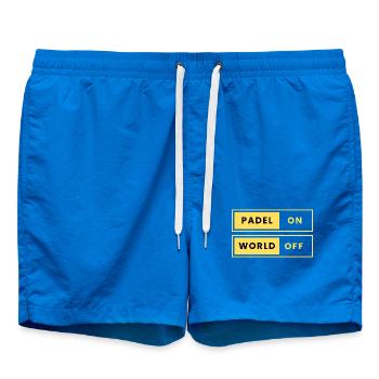 Padel World Off - Contrast Design - Swim Trunks - cobalt blue - Front - AI Model Male 185 light (185cm)