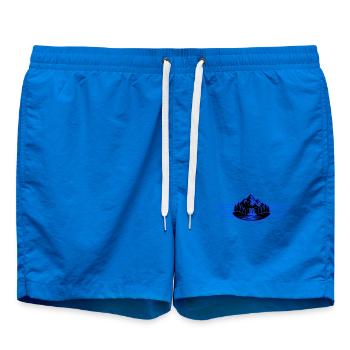 Berge Landschaft Wald Wasserfall - Badeshorts - Cobalt blue - Vorne - AI Model Male 185 light (185cm)