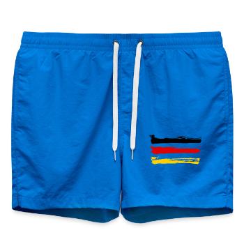 Germany - Swim Trunks - cobalt blue - Front - AI Model Male 185 light (185cm)