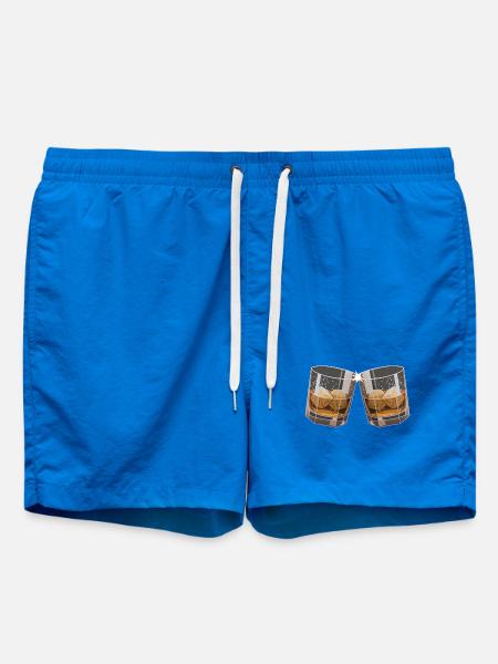 Sounding whisky glasses - Swim Trunks - cobalt blue
