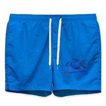 Fisch und Plastik - Badeshorts - Cobalt blue - Vorne - AI Model Male 185 light (185cm)