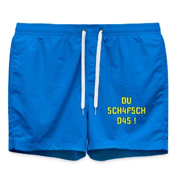 Motivation Shirt du schafsch das schweizerdeutsch - Short de bain - cobalt blue - Devant - AI Model Male 185 light (185cm)