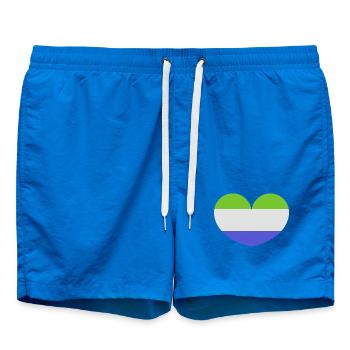 Drapeau du cœur de la Sierra Leone - Short de bain - cobalt blue - Devant - AI Model Male 185 light (185cm)