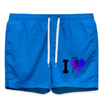 Handball Grafik für Handball fuer Frauen - Badeshorts - Cobalt blue - Vorne - AI Model Male 185 light (185cm)