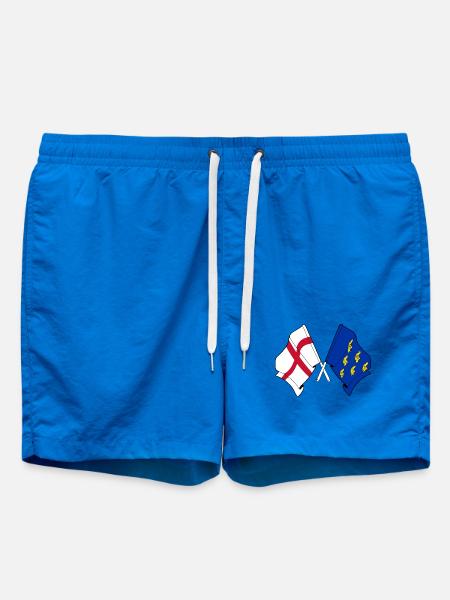 Crossed flags West Sussex & England - Swim Trunks - cobalt blue