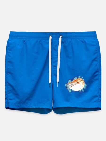 Nautilus Pompilius - Retro Marine Art - Swim Trunks - cobalt blue