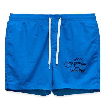 Muffin à roulettes avec valise - Short de bain - cobalt blue - Devant - AI Model Male 185 light (185cm)
