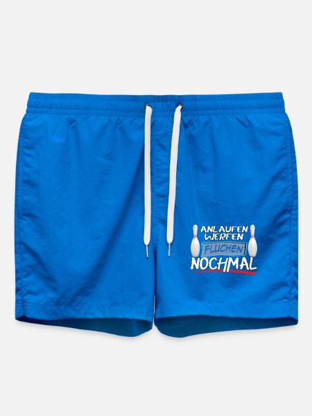 Run-up, throwing, cursing, bowling again - Swim Trunks - cobalt blue