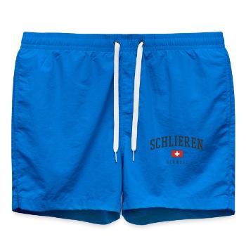 Schlieren – identité suisse de Zurich - Short de bain - cobalt blue - Devant - AI Model Male 185 light (185cm)