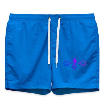 Charakterstarkes Running Design - Badeshorts - Cobalt blue - Vorne - AI Model Male 185 light (185cm)
