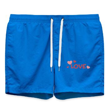 LIEBE und Pastellherzen Fancy Drawing - Badeshorts - Cobalt blue - Vorne - AI Model Male 185 light (185cm)