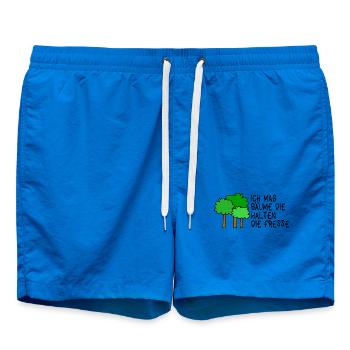 J’aime les arbres qui gardent la bouche fermée - Short de bain - cobalt blue - Devant - AI Model Male 185 light (185cm)