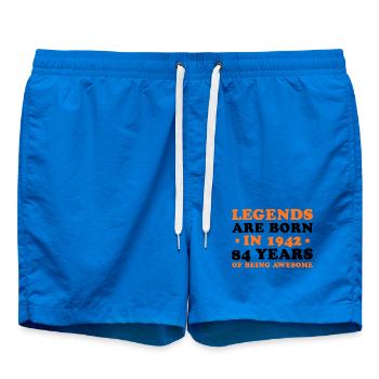 Legends Are Born 1942 – 84 Jahre Geburtstag - Badeshorts - Cobalt blue - Vorne - AI Model Male 185 light (185cm)