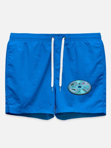 Digitale Zukunft Computer 90er Retro Design - Badeshorts - Cobalt blue