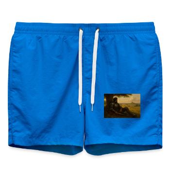 Chevalier à la lisière de la forêt - Short de bain - cobalt blue - Devant - AI Model Male 185 light (185cm)