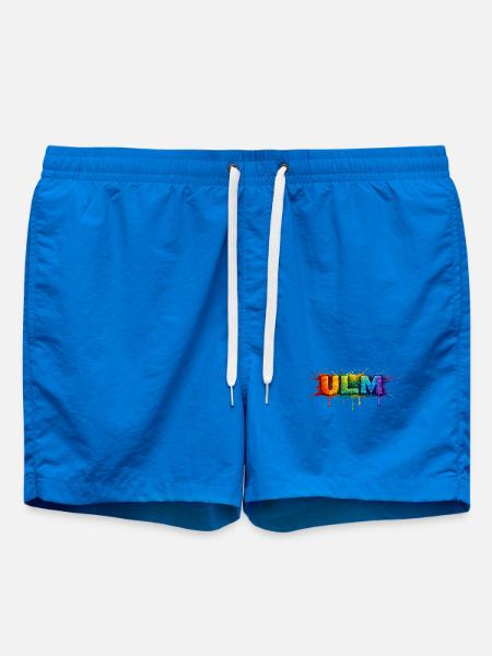 Regenbogenfarben ULM Schriftzug - Badeshorts - Cobalt blue