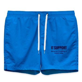 IT-Support-Shirt – Weil das Googeln nicht geholfen hat - Badeshorts - Cobalt blue - Vorne - AI Model Male 185 light (185cm)