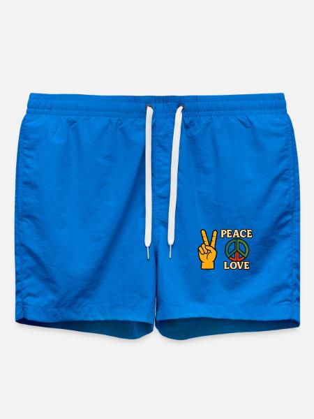Peace and Love Icon Peace Tee - Swim Trunks - cobalt blue
