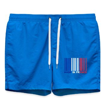 Code Barre Made in France - Short de bain - cobalt blue - Devant - AI Model Male 185 light (185cm)
