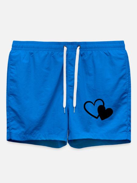 Saint-Valentin Cœur noir, St.valentin - Short de bain - cobalt blue