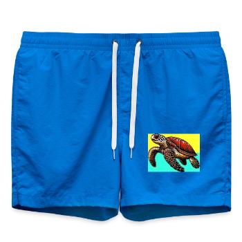 tortue - Short de bain - cobalt blue - Devant - AI Model Male 185 light (185cm)