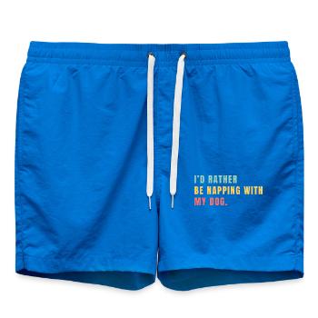 Ich würde lieber mit meinem Hund ein Nickerchen machen - Badeshorts - Cobalt blue - Vorne - AI Model Male 185 light (185cm)