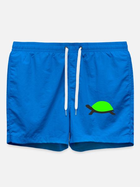 Drawn Turtle - Swim Trunks - cobalt blue