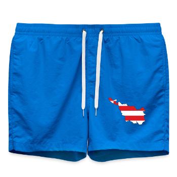 Ville de Brême - Contour avec drapeau bacon - Short de bain - cobalt blue - Devant - AI Model Male 185 light (185cm)