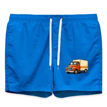 Illustration de camion de livraison - Short de bain - cobalt blue - Devant - AI Model Male 185 light (185cm)