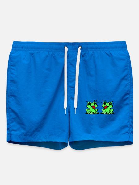 Toad couple frog - Swim Trunks - cobalt blue