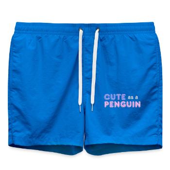 Mignon comme un manchot - Short de bain - cobalt blue - Devant - AI Model Male 185 light (185cm)