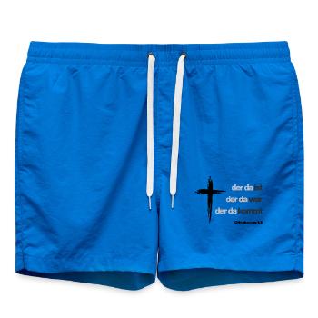 Apocalypse 1:4 (CELUI QUI EST/ÉTAIT/VÉN9 - Short de bain - cobalt blue - Devant - AI Model Male 185 light (185cm)