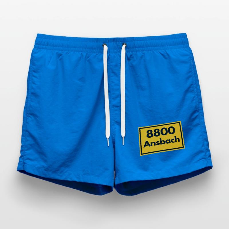 OLD POSTCODE POSTCODE RETRO 8800 ANSBACH FRANKEN Swim Trunks
