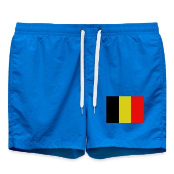 Drapeau belge - Short de bain - cobalt blue - Devant - AI Model Male 185 light (185cm)