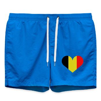 Belgische herzförmige Flagge - Badeshorts - Cobalt blue - Vorne - AI Model Male 185 light (185cm)