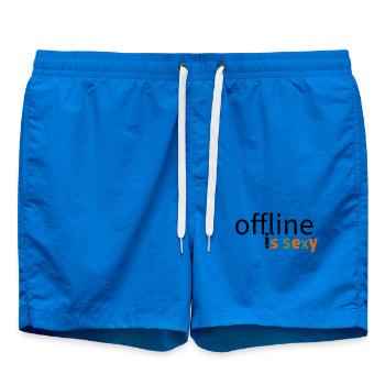 Hors ligne, c’est sexy ! - Short de bain - cobalt blue - Devant - AI Model Male 185 light (185cm)