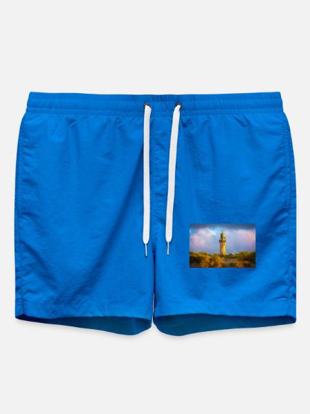 Leuchtturm Warnemünde am Abend - Badeshorts - Cobalt blue