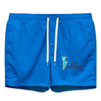Vatertag Papa Bouldern - Badeshorts - Cobalt blue - Vorne - AI Model Male 185 light (185cm)