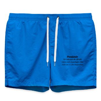 Enfin retraité - Short de bain - cobalt blue - Devant - AI Model Male 185 light (185cm)